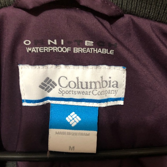 Purple columbia rain jacket - Picture 2 of 2